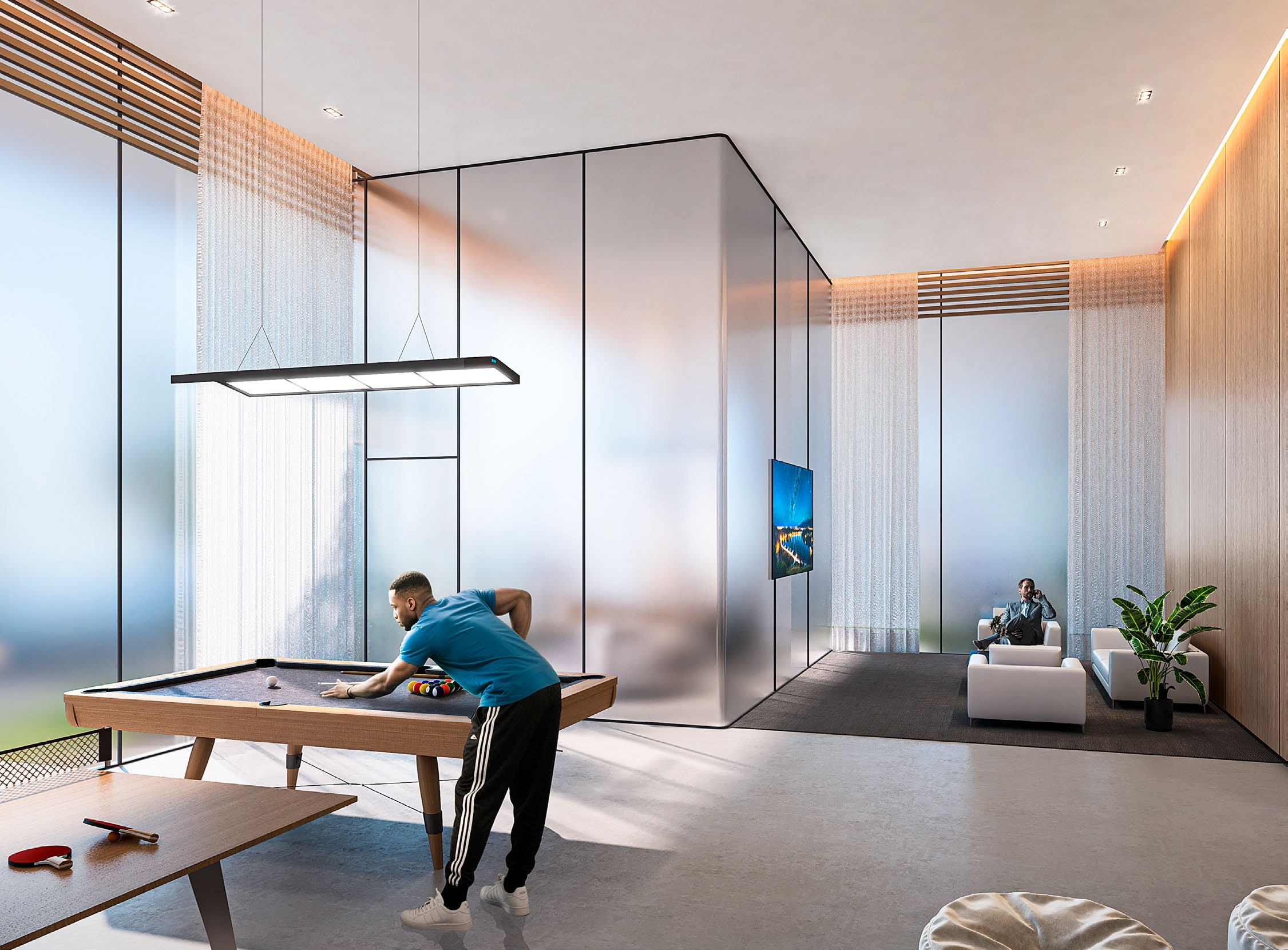 image of pool table at lesonia residency